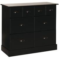 Terra Pine Dark Stain Lacquered 4+2 Deep Chest of Drawer