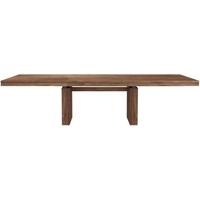 teak double extending dining table