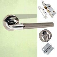 tennessee status bathroom lever on round rose black nickel polished ch ...