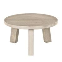 Teramo Large Side Table Round In Fumed Oak