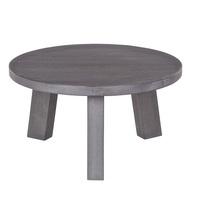 Teramo Large Side Table Round In Black Oak
