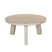 Teramo Wooden Side Table Round In Fumed Oak