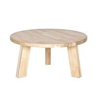 Teramo Wooden Side Table Round In Solid Oak