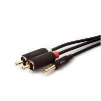 techlink iwires 3m 35mm stereo plug to 2 x rcaphono plugs