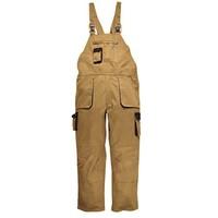 Texo Work Bib & Brace Knee Pad Pockets Elastic Back Trousers Dungarees S - 4XL[XXL] [Tall 33\'\'] [Epic Khaki]