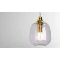 Temple Pendant Light and 002 Plumen Bulb, Brass