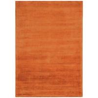 textured viscose warm orange rug pisa 120x170