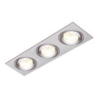 Tetra 3 x 50W GU10 Tilt Downlight Brushed Steel - 85279