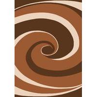 terracotta swirl shaggy rug helsinki r