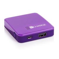 techlink recharge li polymer portable battery usb charger 2500mah purp ...