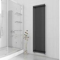 Terma Tune Vertical Radiator Metallic Black Textured (H)1800 mm (W)490 mm