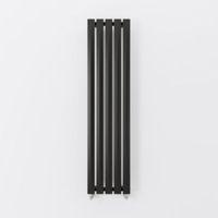 Terma Pier Vertical Radiator Metallic Black Textured (H)1680 mm (W)410 mm