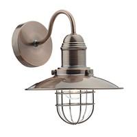 ter0764 terrace 1 light wall light in copper