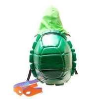 Teenage Mutant Ninja Turtles Green Hooded Turtle Shell Shield Backpack with Mask Green/Yellow