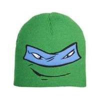 Teenage Mutant Ninja Turtles (tmnt) Green Youth Beanie Hat With Blue Mask 55cm (kc060300tnt)