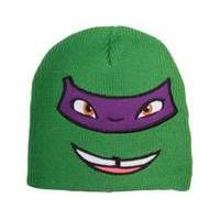 Teenage Mutant Ninja Turtles (tmnt) Green Youth Beanie Hat With Purple Mask 55cm (kc060303tnt)
