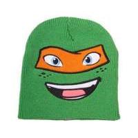 Teenage Mutant Ninja Turtles (tmnt) Green Youth Beanie Hat With Orange Mask 55cm (kc060302tnt)