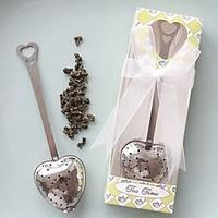 Tea Time Stainless Steel Heart Tea Infuser Wedding Favor
