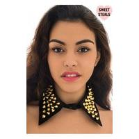 Tegan Black Studded Shirt Collar