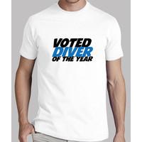 tee shirt dive man, white, top quality