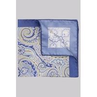 Ted Baker Navy Paisley Silk Pocket Square