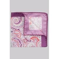 Ted Baker Purple Paisley Silk Pocket Square