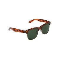 Teen girl brown tortoiseshell classic half frame 100% UV protection sunglasses - Brown