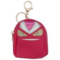 Teen girl pink diamante detail gold hardware mini rucksack keyring - Pink