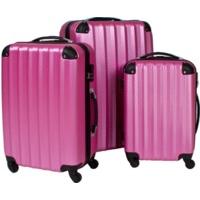 TecTake Hard Shell Spinner Set 50/60/68 cm (4007) pink