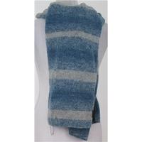 Ted Baker blue & pale grey wool blend scarf