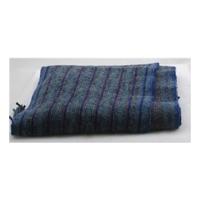 Ted Baker blue, purple & grey striped wool scarf
