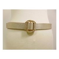 ted baker 100 genuine leather snake effect belt gold metallic belt siz ...