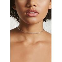 textured metallic collar choker