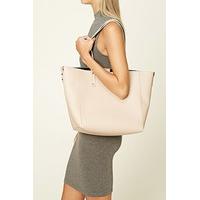 Textured Faux Leather Tote