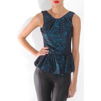 Textured Peplum Top