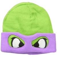 Teenage Mutant Ninja Turtles Unisex Donnie Face & Mask Beanie (Green/Purple)