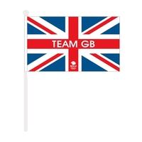 Team Gb 3pc Script Union Jack Hand Flag
