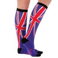 teensgirls union jack socks size uk 4 7