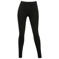 Teen girl plain full length cotton rich pull on everyday stretch leggings - Black