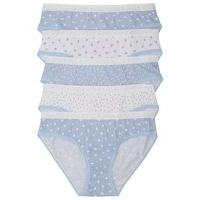 Teen girl pale blue heart and spot printed cotton elasticated waist briefs - Multicolour