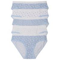 Teen girl pale blue heart and spot printed cotton elasticated waist briefs - Multicolour