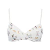 teen girls fun unicorn and planet badge print design non wire bra whit ...