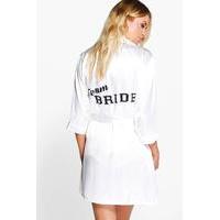 Team Bride Satin Kimono Robe - white