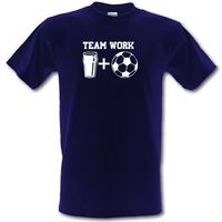 Teamwork beer and football male t-shirt.