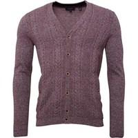 ted baker mens exford cabled cardigan red