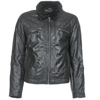 teddy smith bleather mens leather jacket in black