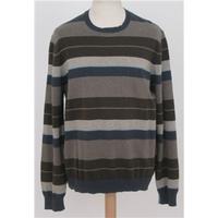 Ted Baker, size XL brown & blue mix striped jumper