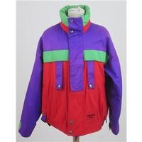 Tenson, size M purple, red & green ski jacket