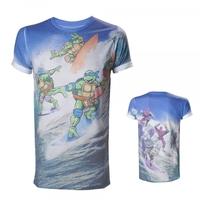 Teenage Mutant Ninja Turtles (TMNT) Surfing Turtles All-Over Sublimation Medium T-Shirt