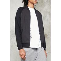 Textured Knit Bomber Jacket